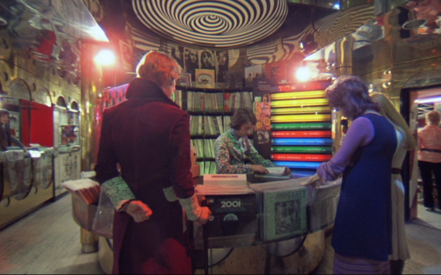 soundsof71:  The record store in A Clockwork Orange, 1971, filmed in the real Chelsea