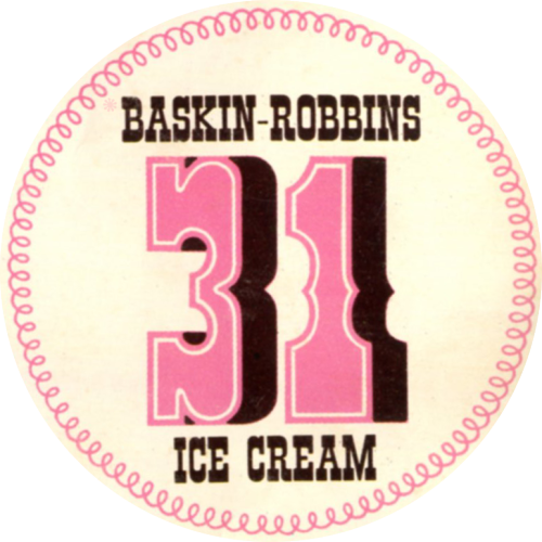 thegroovyarchives:70′s Baskin-Robbins Ice Cream logo