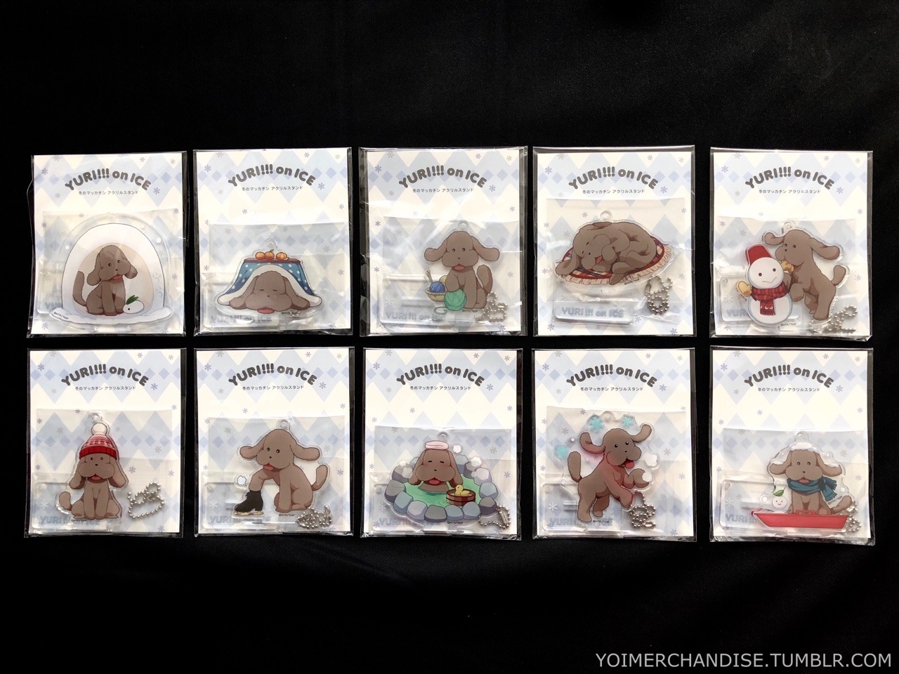 yoimerchandise: YOI x Animate Only Shop Winter Makkachin Acrylic Stands/Charms, Clear