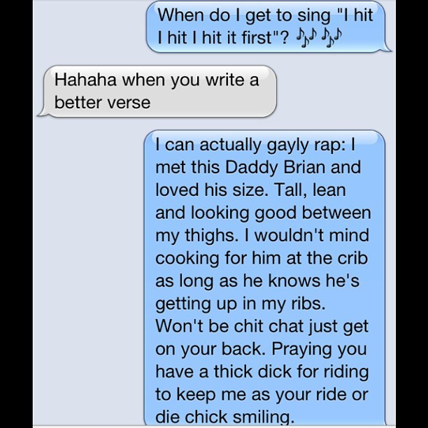I mean I think I have cool gay guy friends to rap to 😉 #onmylilkimflow #daddy
