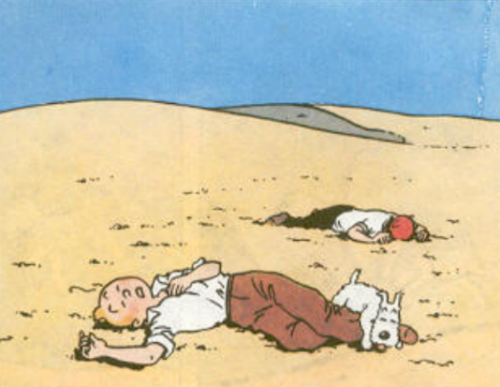 keitheaverage:I’ve joked about this before eons ago, but Tintin being Extra™ and dramatic while fa