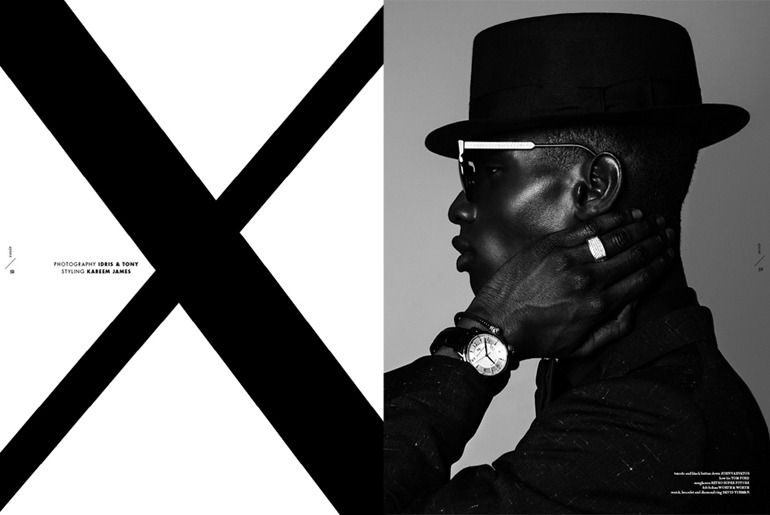 blackfashion:  Adonis Bosso in “X” a Malcolm X inspired shoot for Veoir Magazine.