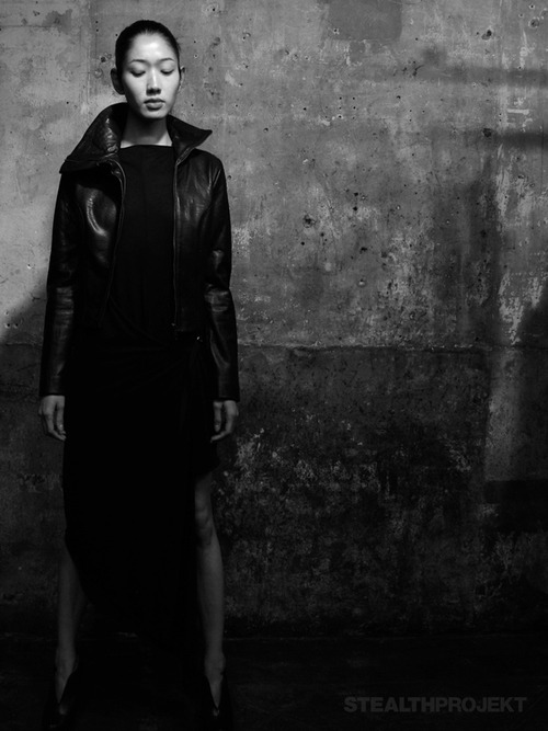 STEALTH Muse Eri wearing Strateas/Carlucci in a special shoot by the designer Peter Strateas in STEA