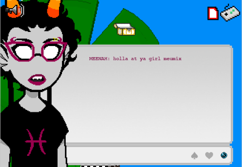 forgottenhsfacts:  Meenah calls Meulin Meumix. (x)
