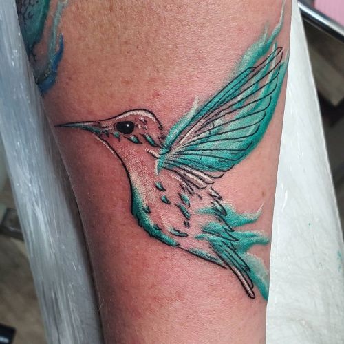 <p>Little hummingbird from this morning.   Thanks for coming in Gara, it was great working with you again! <br/>
.<br/>
#ladytattooer #thephoenix #copperphoenix #shelbyvilleindiana #indianapolistattoo #indylocal #do317 #indytattoo #circlecity #waverlycolorco #industryinks #yournewfavoriteink #eztattooing #wearesorrymom #stigmarotary #hummingbirdtattoo #hummingbird #colortattoo #watercolortattoo  (at Shelbyville, Indiana)<br/>
<a href="https://www.instagram.com/p/CNBzWuwrhcZ/?igshid=1wolpr6tjongy">https://www.instagram.com/p/CNBzWuwrhcZ/?igshid=1wolpr6tjongy</a></p>