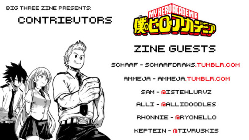 bnhabigthreezine: Hello everyone!Here’s the list of our contributors!Guests@schaafdraws - @amm