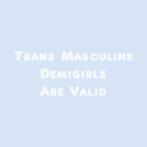 [Image Description: A pastel blue color block with white text that reads &ldquo;trans masculine 