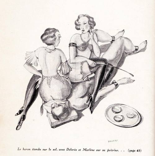 Illustration by &ldquo;Hageby&rdquo; from: &ldquo;Au Royaume du Fouet ou les Maitresses 