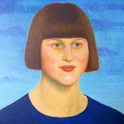 rearte:Mark Gertler - Portrait of a Girl Wearing a Blue Jersey (Dora Carrington), 1912
