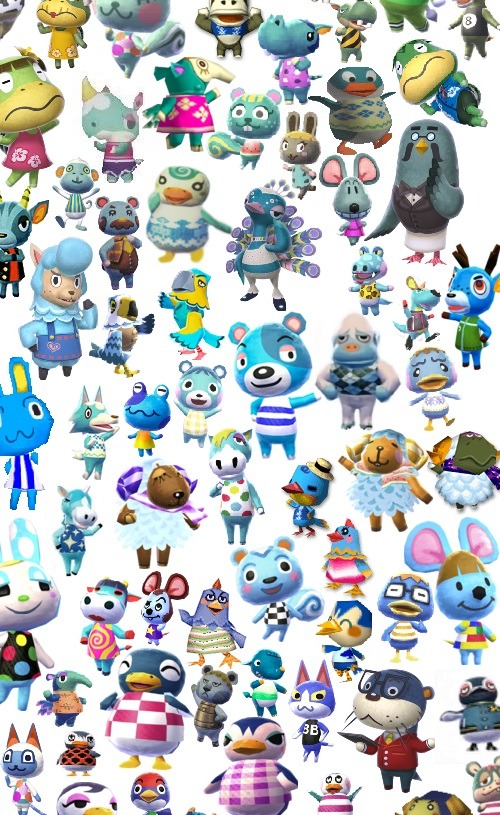 mayor-essy:   Yay I re-made the rainbow of villagers and this time ALL OF THEM are