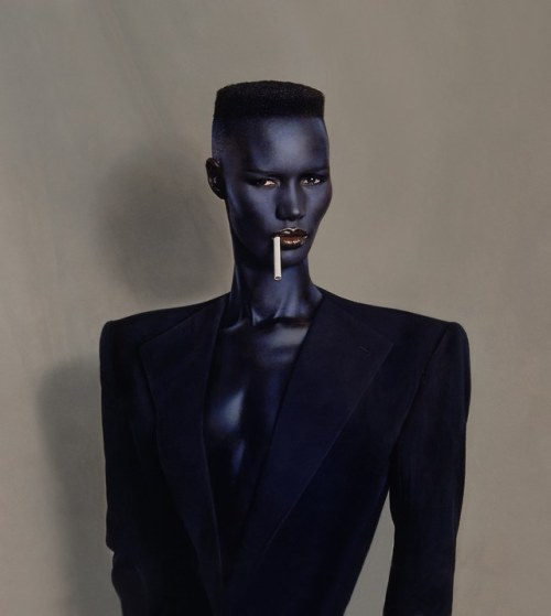 sendommager:Grace Jones photographed by Jean-Paul Goude, for her album Nightclubbing, 1981.