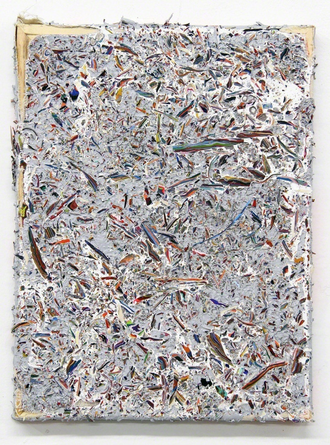 eccontemporary:  Jacin Giordano, Shredded Painting 21, acrylic on canvas, 30,5 x