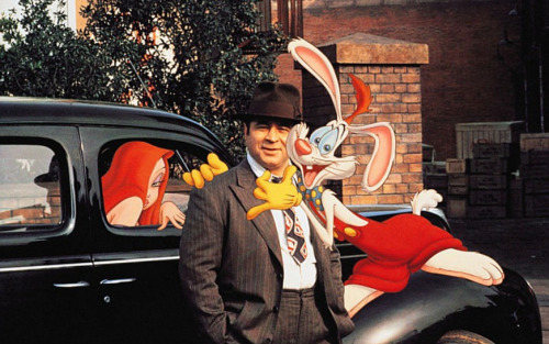 ludwiguilbot:  “I think I went a bit mad while working on that. Lost my mind. The voice of the rabbit was there just behind the camera all the time. You had to know where the rabbit would be at every angle. Then there was Jessica Rabbit and all