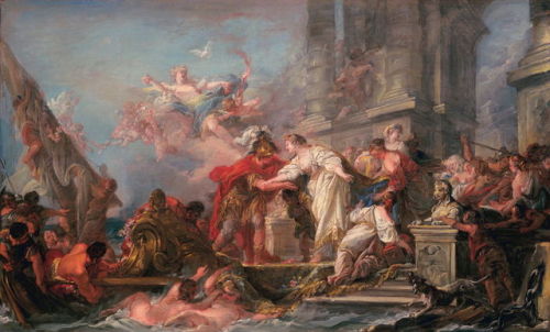 hildegardavon:Jean-Baptiste-Henri Deshays, 1729-1765 The Abduction of Helen, ca.1761, oil on canvas
