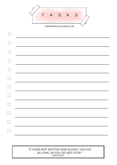 PRINTABLES - Task Lists