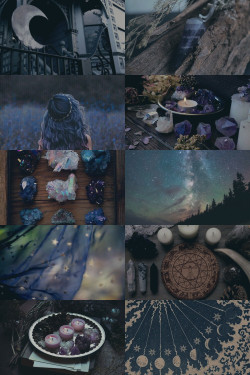 Themooninajar:  Dark Blue Crystal Witch 