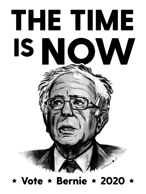 BERNIE STOMPS TRUMP – THE TIME IS NOW – single color posters for printing. ideal for screen printing