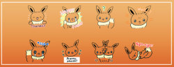 corsolanite:  ✨  Project Eevee Pokémon Line stickers ✨     