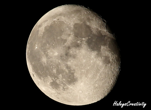 Tonights moon from my backyardshot with a 55-250mm lens and cropped and enhanced in photoshopThe top