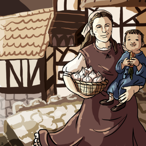 ladyofdragonstone:amuelia:Baby Davos and his mother in flea bottomONION QUEEN!