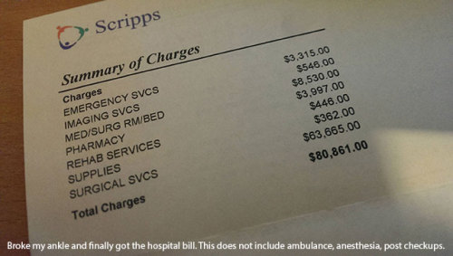 daddybearthings:  daydreamerofyesterday:  misandryad:  edwardspoonhands:  keab42:  cold-neverbotheredmeanyway:  ohitsjustkim:  stammsternenstaub:  kirkwa:  And This Is Why You Shouldn’t Get Sick In America Many believe that the US healthcare system