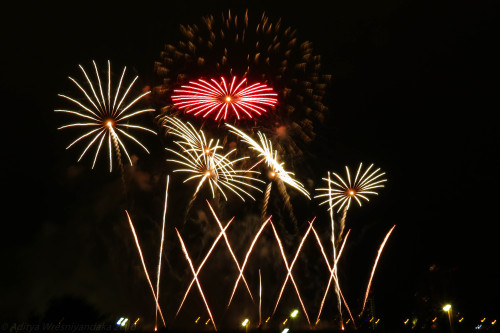 I stepped outside the conventional rules for photographing fireworks. I did it handheld with my Cano