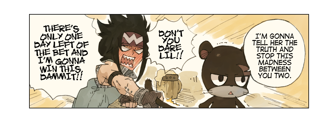 rboz:  day 3 prompt - dirty talkThe bet was to make Gajeel speechless and horny with