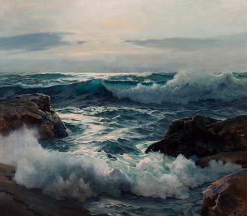 winedark:O DEATHLESS SEA / irene by simon harsent / the invading surf by frederick judd waugh / the 