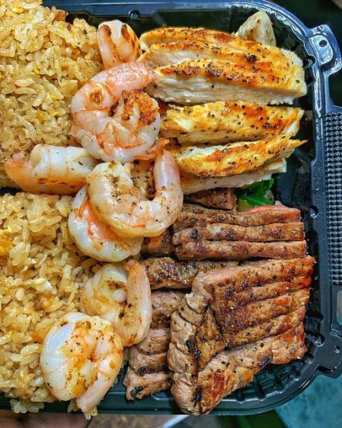 Chicken, Steak and Shrimp Fried Rice