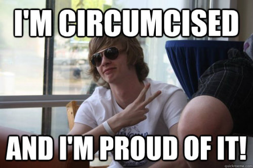 fuckyeahcutcock: Reblog if you’re proud of being circumcised!! #teamcut