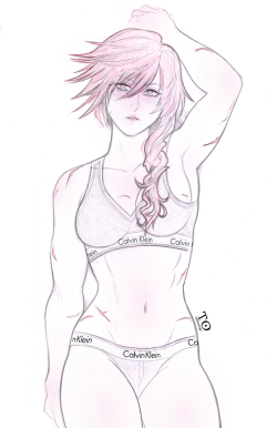 tabletorgy-art:  Lightning sketches from today! Thanks to Dissidia NT I can cherish her againAlso Lightning was a model for Louis Vuitton, Calvin Klein isn’t so far fetched anymore