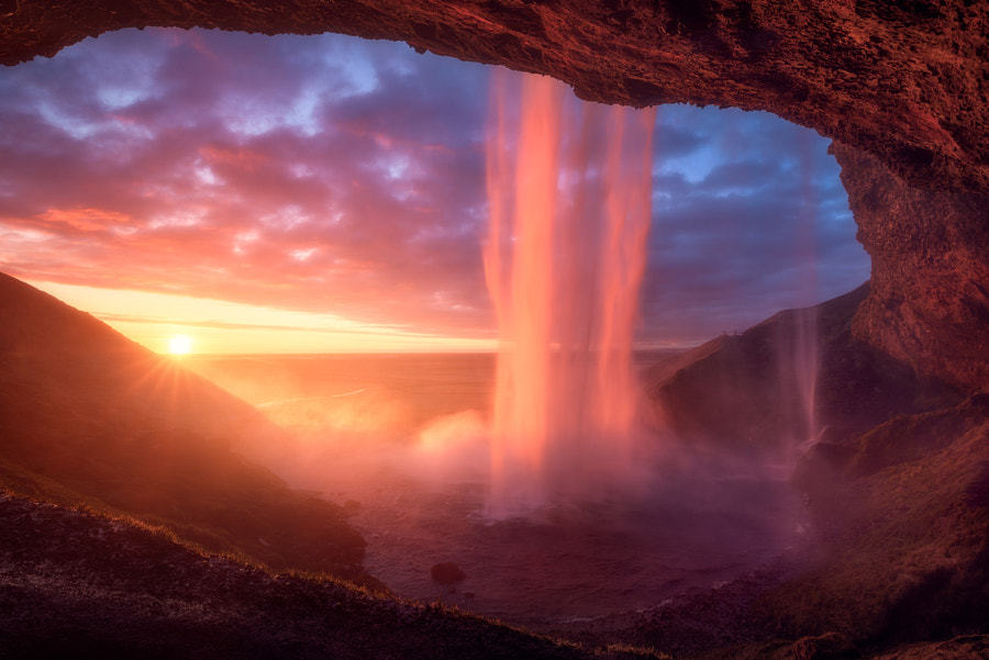 s-m0key:The Burning Falls. Iceland. By - Daniel F.
