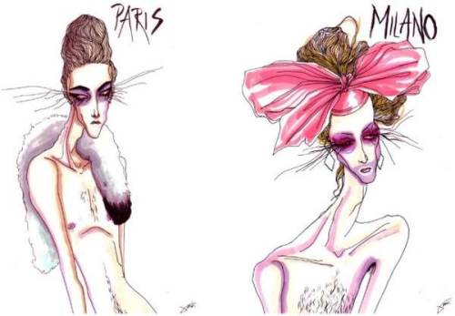 Achraf Amiri couture illustrations