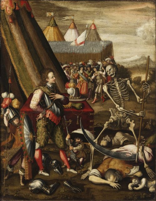 blackpaint20: Allegory of #War. By Antoine Caron  16th century  please note the #dwarf in the midd
