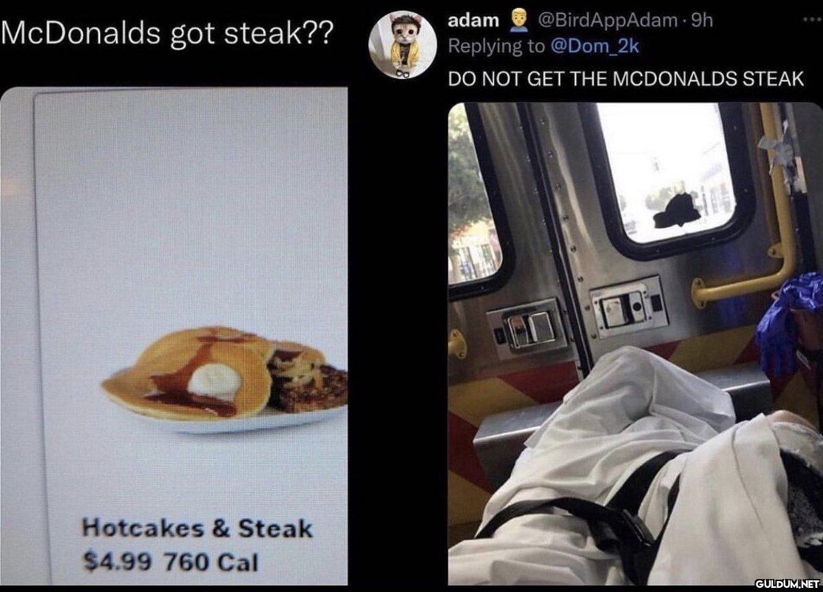 McDonalds got steak??...