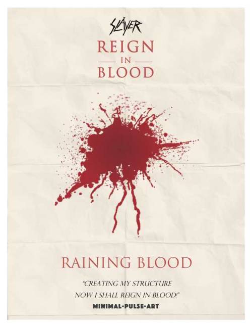 SLAYER - ‘REIGN IN BLOOD’ (1986) - Concept Posters 