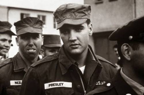 historicpicturess: An unknown Elvis Presley at the time of his military service.