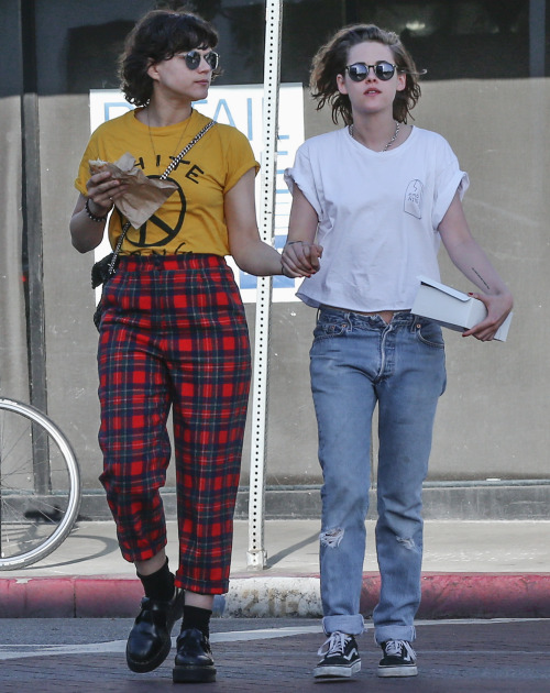 kristen-jaymestewart:1st April 2016- Kristen with Soko out in Los Angeles