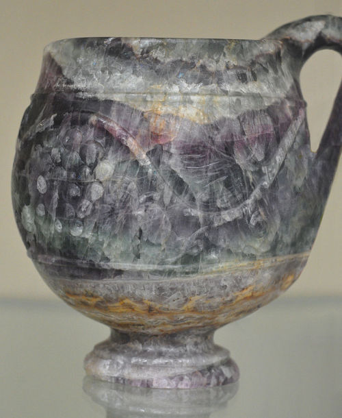 thewhisperingmountain: panisroseus: An ancient Roman cup made of fluorite. Such cups were extremely 