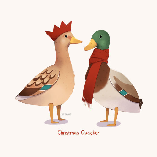 melissajanart:Christmas Quackers!