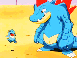 ap-pokemon:  #160 Feraligatr - Intimidates its foes by opening its huge mouth.