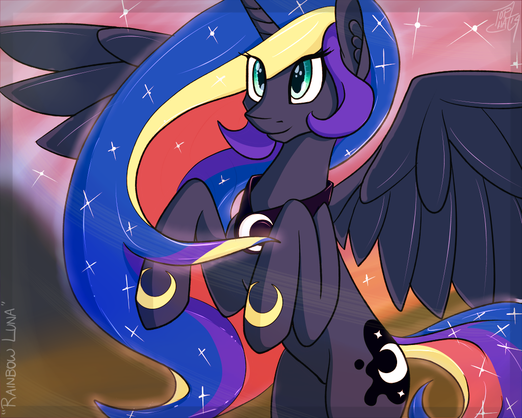 tlatophat:  Rainbow Luna by TLATopHat  The idea was mentioned in a Skype chat recently…