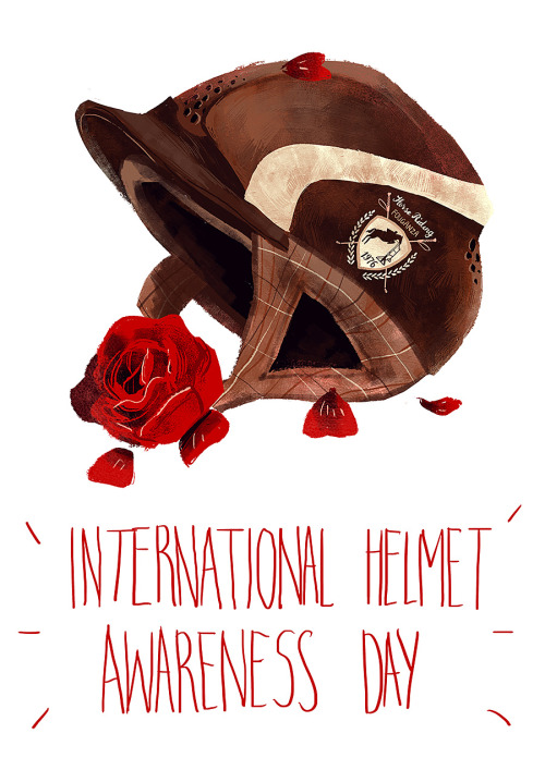 Tomorrow is International Helmet Awareness Day! So here’s an illustration of my riding helmet :) #IH