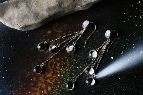  sosuperawesome: Jewelry by jerseymaids  i’m such a space nerd. stuff like this would make me so giddy to own