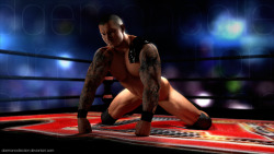 Naked Randy Orton 3D Render//Credit to artist