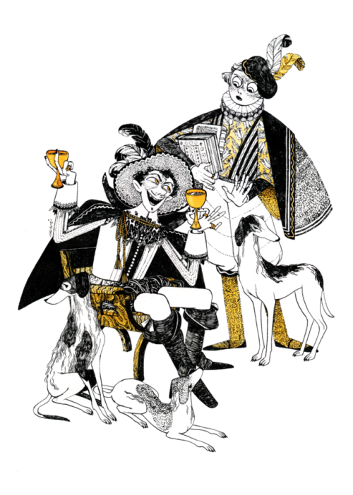 chechula:Crowley and Aziraphale in historical settings for The Nice and Accurate fanbook ♥first, in 