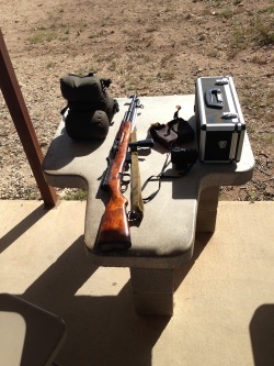 Yeoldegunporn:  More Rifles At The Range.  Tula Sks 1953 N-Pap M70 Ruger Mini14