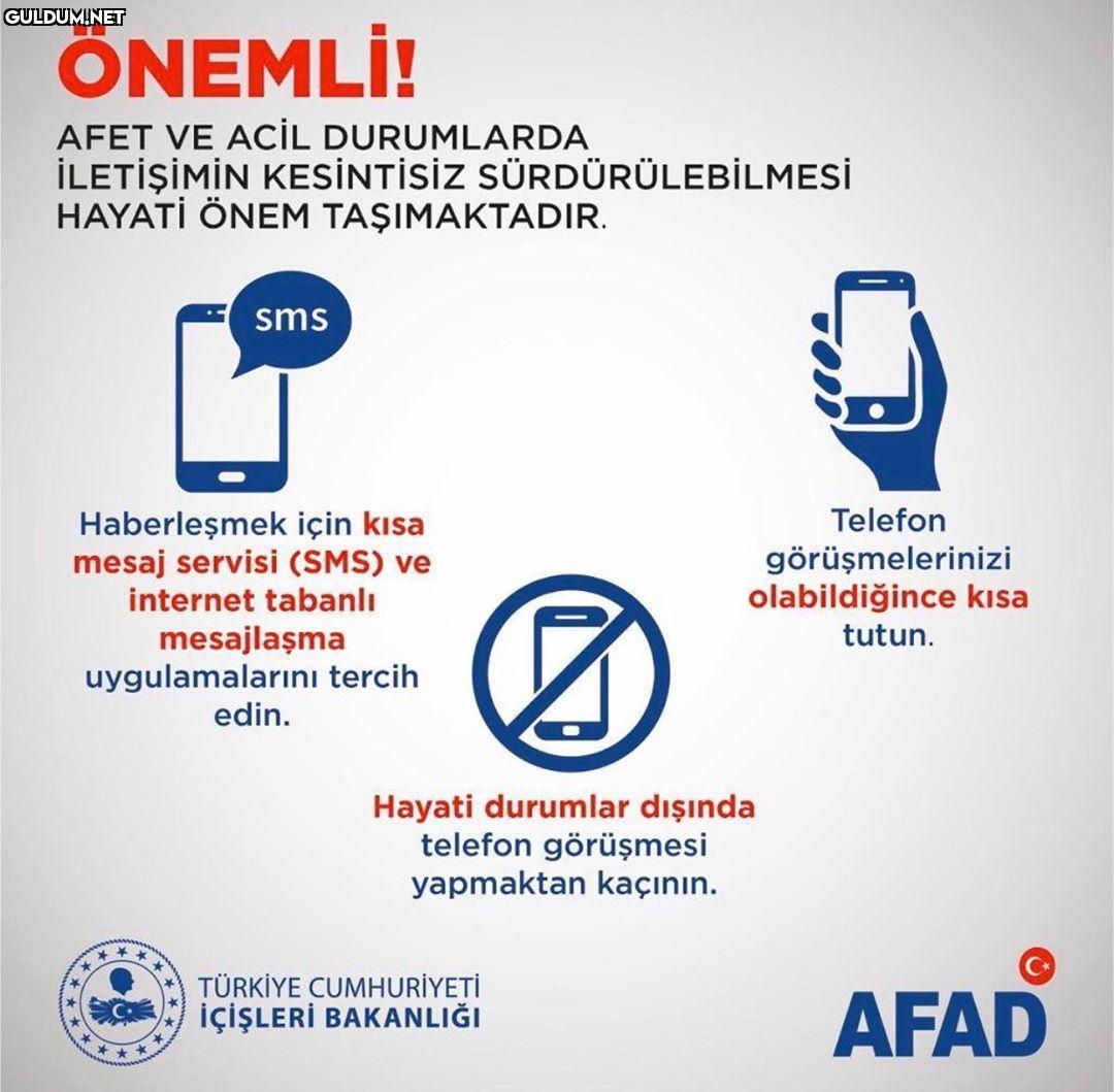 ÖNEMLİ! AFET VE ACİL...