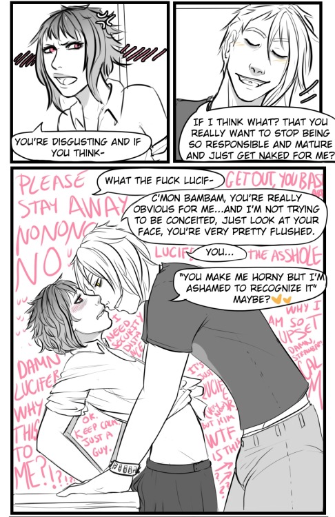 originalike:  I need to say so much about this XD The first, yes, this is first part. I think I will need two strips like this to do what I’ve on mind. Second thing, I’m not used to do lineart comics and it killed me so much XDD Third part, and related