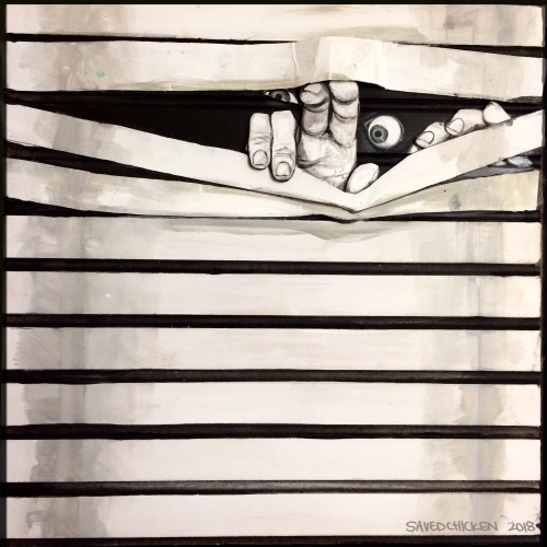 savedchicken: Album art for Peeping Tom and the Nosy Neighbors’ single “Paranoia”.